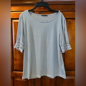 Staccato White & Blue Top